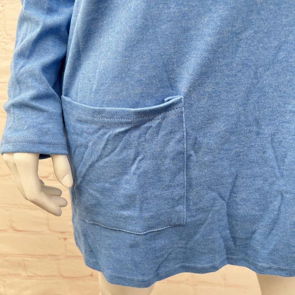 Asvivid Round Neck Turquoise SweatShirt with Pockets Size L - Picture 6 of 14